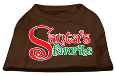 Santas Favorite Screen Print Pet Shirt