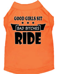 Bitches Ride Screen Print Dog Shirt