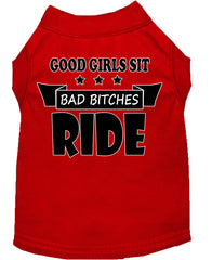 Bitches Ride Screen Print Dog Shirt