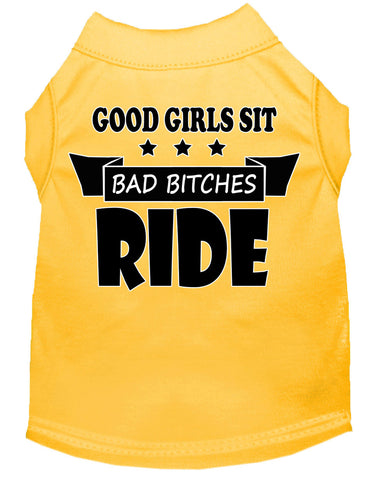 Bitches Ride Screen Print Dog Shirt