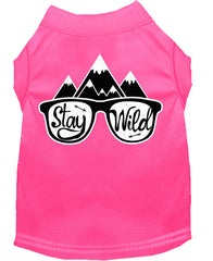 Stay Wild Screen Print Dog Shirt