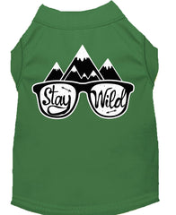 Stay Wild Screen Print Dog Shirt