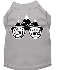 Stay Wild Screen Print Dog Shirt