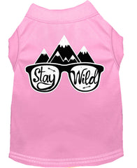 Stay Wild Screen Print Dog Shirt