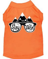 Stay Wild Screen Print Dog Shirt