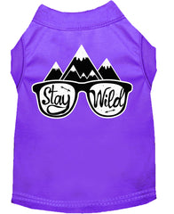 Stay Wild Screen Print Dog Shirt