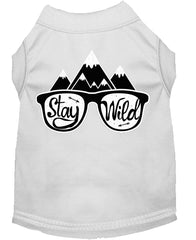 Stay Wild Screen Print Dog Shirt