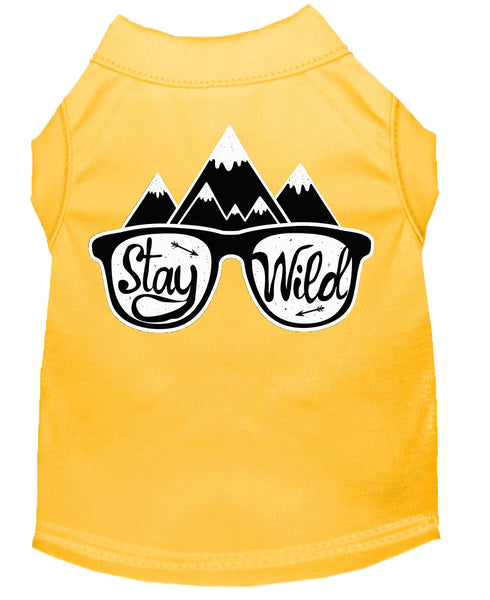 Stay Wild Screen Print Dog Shirt