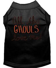 All The Ghouls Screen Print Dog Shirt