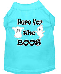 Here For The Boos Screen Print Dog Shirt