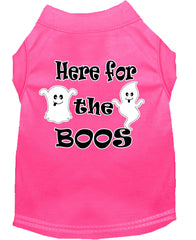 Here For The Boos Screen Print Dog Shirt