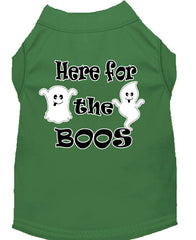 Here For The Boos Screen Print Dog Shirt