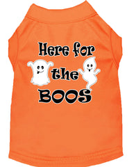 Here For The Boos Screen Print Dog Shirt