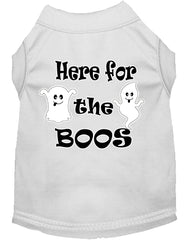 Here For The Boos Screen Print Dog Shirt