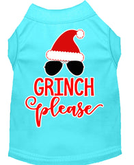 Grinch Please Screen Print Dog Shirt