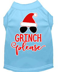 Grinch Please Screen Print Dog Shirt