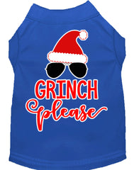 Grinch Please Screen Print Dog Shirt