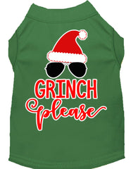 Grinch Please Screen Print Dog Shirt