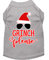 Grinch Please Screen Print Dog Shirt