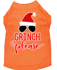 Grinch Please Screen Print Dog Shirt