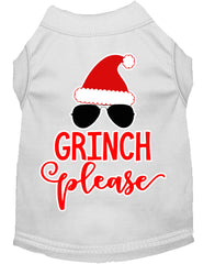 Grinch Please Screen Print Dog Shirt