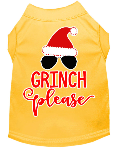 Grinch Please Screen Print Dog Shirt