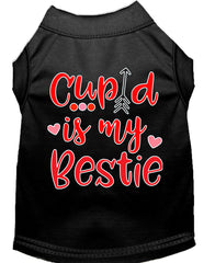 Cupid Is My Bestie Screen Print Dog Shirt