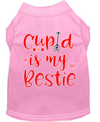 Cupid Is My Bestie Screen Print Dog Shirt