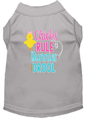 Chicks Rule Screen Print Dog Shirt