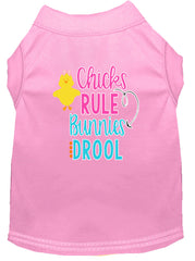 Chicks Rule Screen Print Dog Shirt