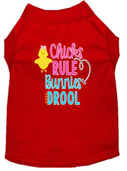 Chicks Rule Screen Print Dog Shirt