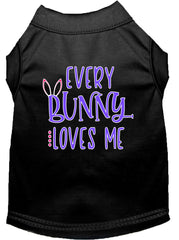 Every Bunny Loves Me Screen Print Dog Shirt