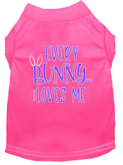 Every Bunny Loves Me Screen Print Dog Shirt