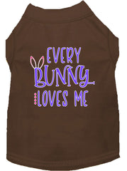 Every Bunny Loves Me Screen Print Dog Shirt