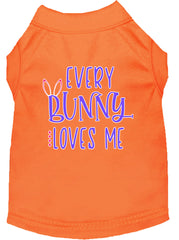 Every Bunny Loves Me Screen Print Dog Shirt