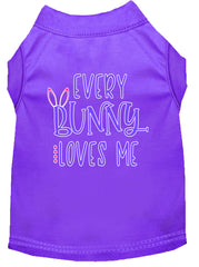 Every Bunny Loves Me Screen Print Dog Shirt