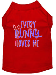 Every Bunny Loves Me Screen Print Dog Shirt