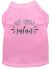 Not Today Satan Screen Print Dog Shirt