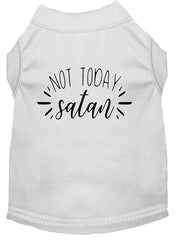 Not Today Satan Screen Print Dog Shirt