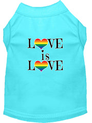 Love Is Love Screen Print Dog Shirt