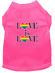 Love Is Love Screen Print Dog Shirt