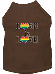 Love Is Love Screen Print Dog Shirt