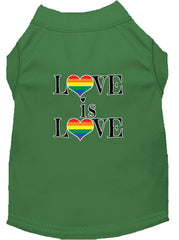 Love Is Love Screen Print Dog Shirt