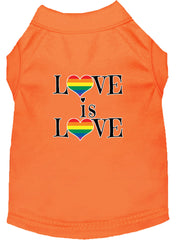 Love Is Love Screen Print Dog Shirt