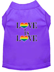 Love Is Love Screen Print Dog Shirt