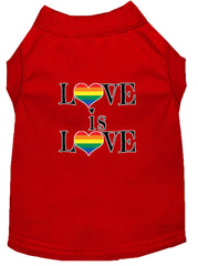 Love Is Love Screen Print Dog Shirt