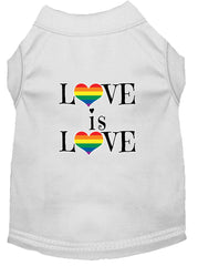 Love Is Love Screen Print Dog Shirt