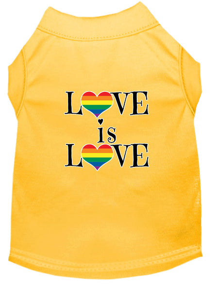 Love Is Love Screen Print Dog Shirt