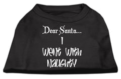 Dear Santa I Went With Naughty Screen Print Shirts