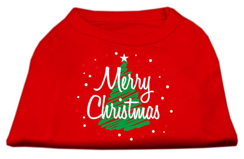 Scribbled Merry Christmas Screen Print Shirt